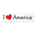 I Love America bumper stickers