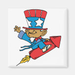 I Love America - Rocket United States Magnet