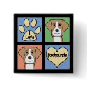 I Love American Foxhounds buttons