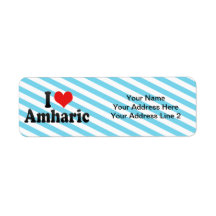 I Love Amharic Return Address Labels