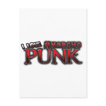 I Love Anarcho PUNK music Postcards