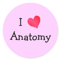 I Love Anatomy Stickers
