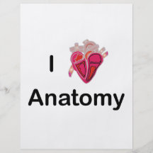 I Love Anatomy with human heart! Flyer