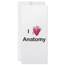 I Love Anatomy with human heart! Rack Cards