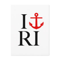 I Love (Anchor) RI Postcard