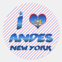 I love Andes, New York Stickers