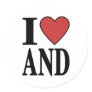 I Love Andorra Round Sticker