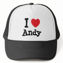 I love Andy heart custom personalized Hat