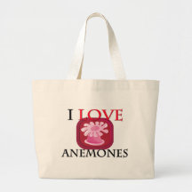 I Love Anemones Canvas Bag
