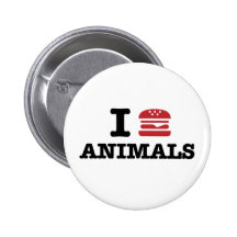 i love animals buttons