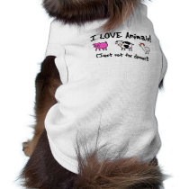 I Love Animals Vegetarian Pet T-shirt