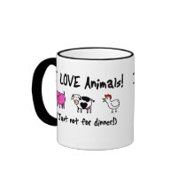 I Love Animals Vegetarian Mug