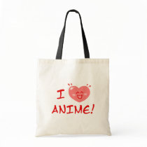 I Love Anime Canvas Bags