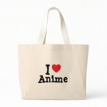 I love Anime heart custom personalized Bags