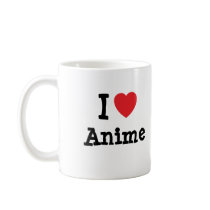I love Anime heart custom personalized Coffee Mug