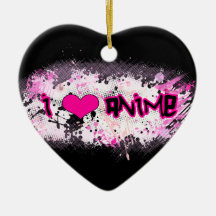 I Love Anime Ornament