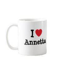 I love Annetta heart T-Shirt Mugs