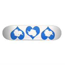 I Love Antarctica Skateboard