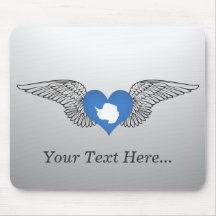 I Love Antarctica -wings Mouse Pad