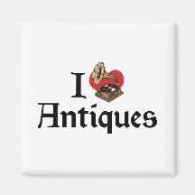I Love Antiques Refrigerator Magnet