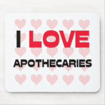 I LOVE APOTHECARIES MOUSE MATS
