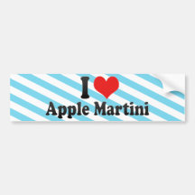I Love Apple Martini Bumper Stickers