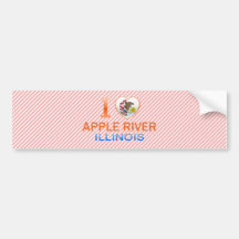 I Love Apple River, IL Bumper Sticker