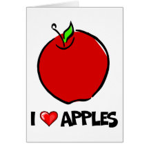 I Love Apples Cards