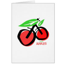 I Love Apples Greeting Card