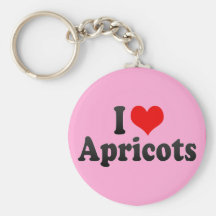 I Love Apricots Keychain