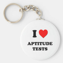 I Love Aptitude Tests Key Chains