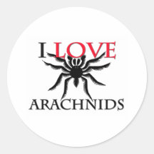 I Love Arachnids Stickers