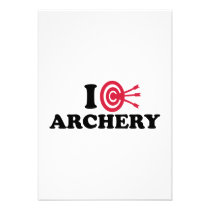 I love Archery bow arrow invitations