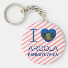 I Love Arcola, PA Key Chains