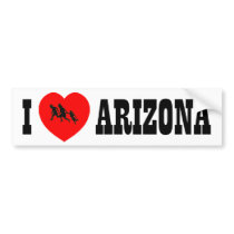 I Love Arizona Bumper Sticker