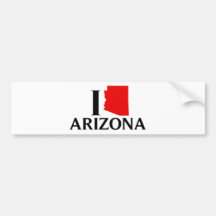 I Love Arizona - I Love AZ Bumper Sticker