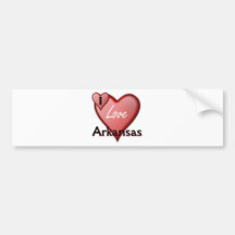 I Love Arkansas Bumper Sticker