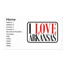 I Love Arkansas Design Business Card