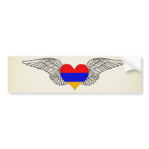 I Love Armenia -wings Bumper Sticker