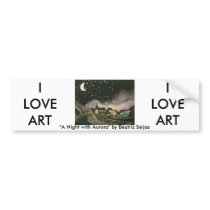 I LOVE ART Bumper Sticker