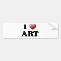 I Love ART Bumper Sticker