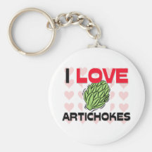 I Love Artichokes Keychains
