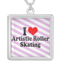 I love Artistic Roller Skating Necklace