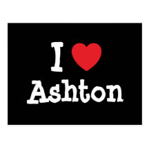 I love Ashton heart T-Shirt Post Cards