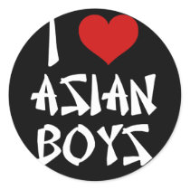 I Love Asian Boys Sticker