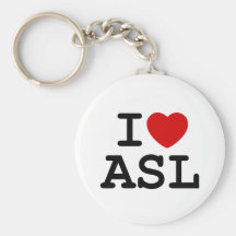 I Love ASL Key Chains