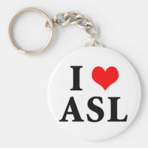 I Love ASL Keychains