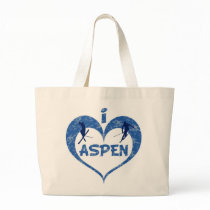 I Love Aspen Tote Bags