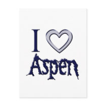 i love aspen post card