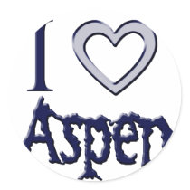 i love aspen stickers